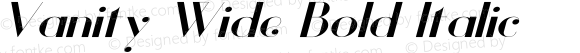 Vanity Wide Bold Italic