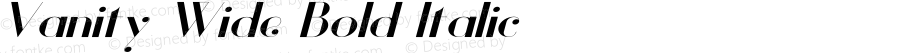 Vanity-BoldWideItalic