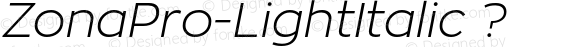 ZonaPro-LightItalic ?