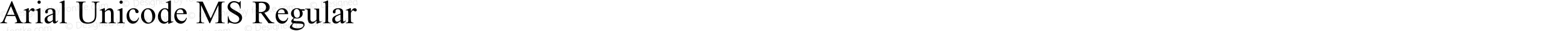 Arial Unicode MS Regular