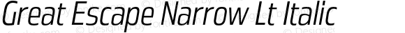 GreatEscapeNarrowLt-Italic