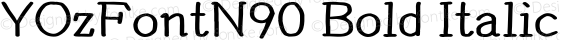 YOzFontN90 Bold Italic