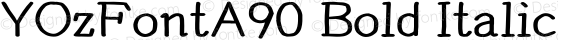 YOzFontA90 Bold Italic