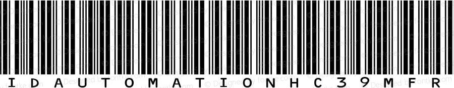 IDAutomationHC39M Free Version Regular