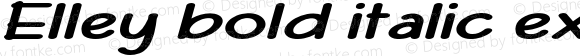 Elley bold italic exp Expanded Bold Italic