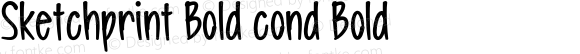 Sketchprint Bold cond Bold