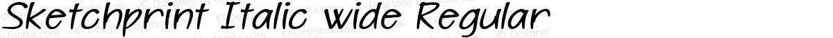Sketchprint Italic wide Regular