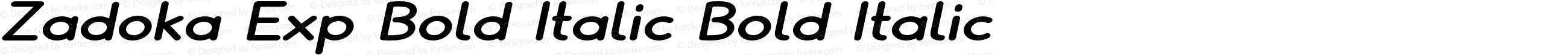 Zadoka Exp Bold Italic Bold Italic