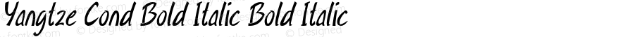 Yangtze Cond Bold Italic Bold Italic