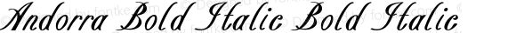 Andorra Bold Italic Bold Italic Version 1.000