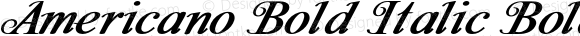 Americano Bold Italic Bold Italic Version 1.000