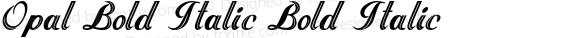 Opal Bold Italic Bold Italic Version 1.000