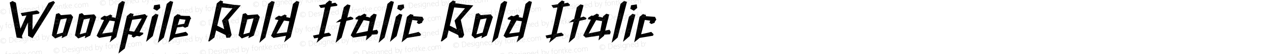 Woodpile Bold Italic Bold Italic