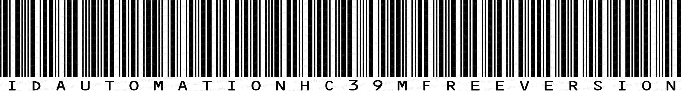 IDAutomationHC39M Free Version Regular