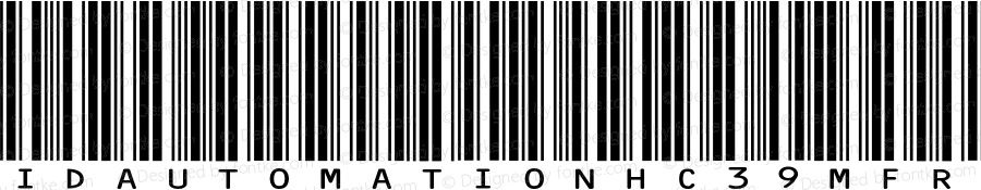 IDAutomationHC39M Free Version Regular