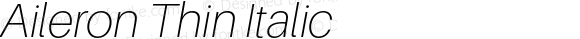 Aileron Thin Italic