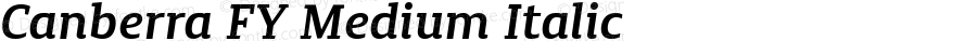 Canberra FY Medium Italic