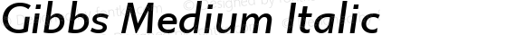 Gibbs Medium Italic