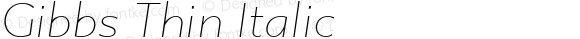 Gibbs Thin Italic