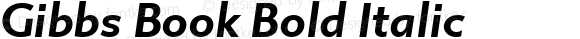 Gibbs Book Bold Italic