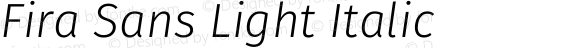 Fira Sans Light Italic