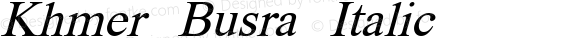 Khmer Busra Italic