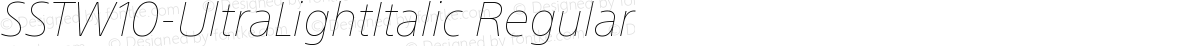 SSTW10-UltraLightItalic Regular