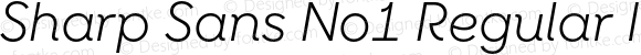 Sharp Sans No1 Regular Italic Regular