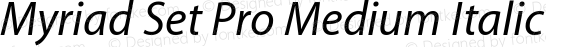 Myriad Set Pro Medium Italic