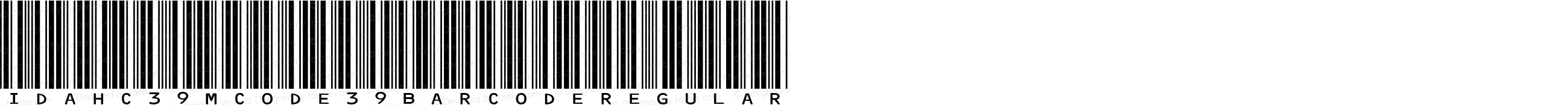 IDAHC39M Code 39 Barcode Regular