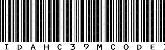 IDAHC39M Code 39 Barcode Regular