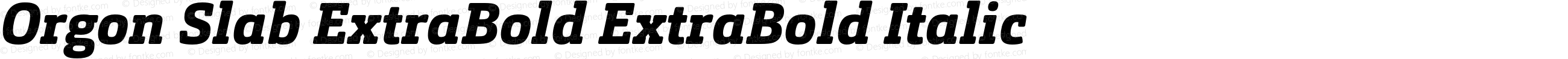 Orgon Slab ExtraBold ExtraBold Italic