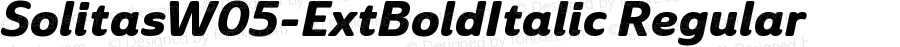 Solitas W05 Ext Bold Italic