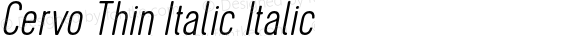 Cervo Thin Italic Italic