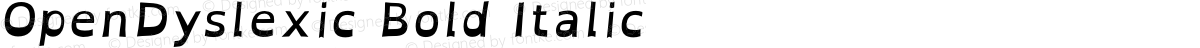 OpenDyslexic Bold Italic