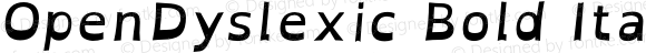 OpenDyslexic Bold Italic