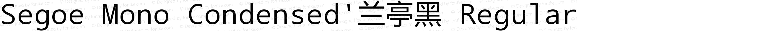 Segoe Mono Condensed'兰亭黑