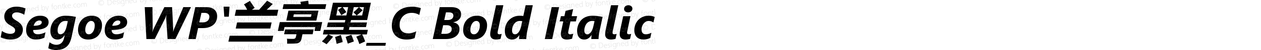 Segoe WP'兰亭黑_C Bold Italic