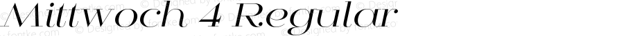 Mittwoch 4 Regular 1.000;com.myfonts.insigne.mittwoch.italic.wfkit2.3eyp