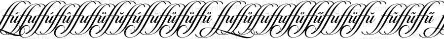 Candlescript Ligatures ffu Regular Version 1.000