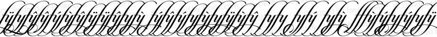 Candlescript Ligatures ff fl ft Regular Version 1.000