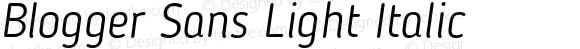 Blogger Sans Light Italic