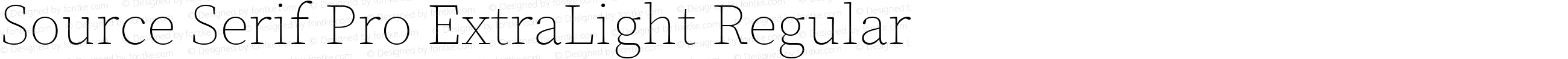 Source Serif Pro ExtraLight Regular