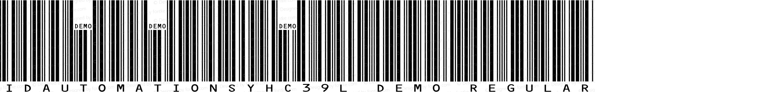 IDAutomationSYHC39L Demo Regular