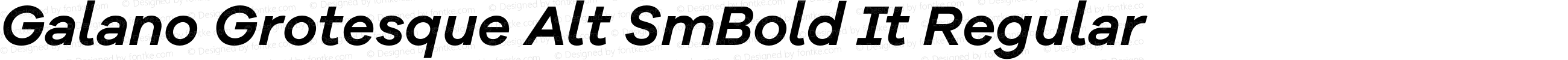 Galano Grotesque Alt SemiBold Italic