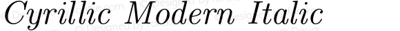 Cyrillic Modern Italic