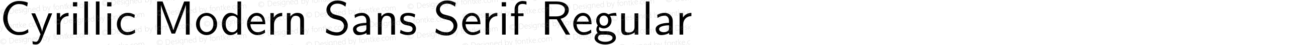 Cyrillic Modern Sans Serif Regular