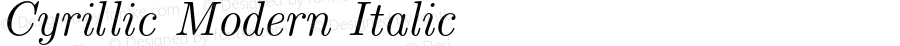 Cyrillic Modern Italic