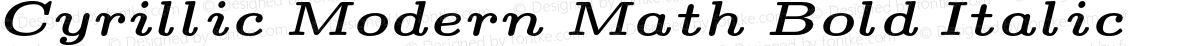 Cyrillic Modern Math Bold Italic