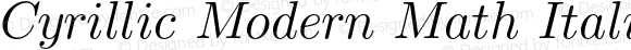 Cyrillic Modern Math Italic